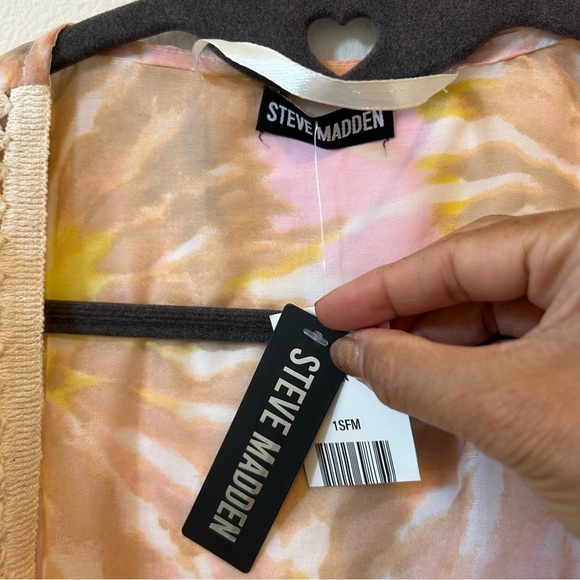 Steve Madden Open Front Crochet Trim Kimono/Coverup One Size Fits Most NWT - Picture 5 of 7